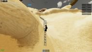 The climbing difficulty increases significantly in the desert zone (Image via Roblox)